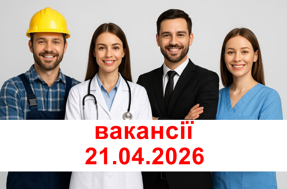 ВАКАНСІЇ 21.04.2026