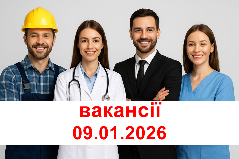ВАКАНСІЇ 09.01.2026