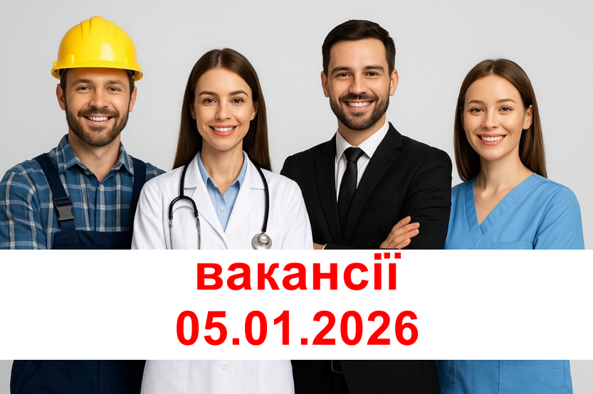 ВАКАНСІЇ 05.01.2026